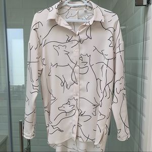 Aritzia fox button down